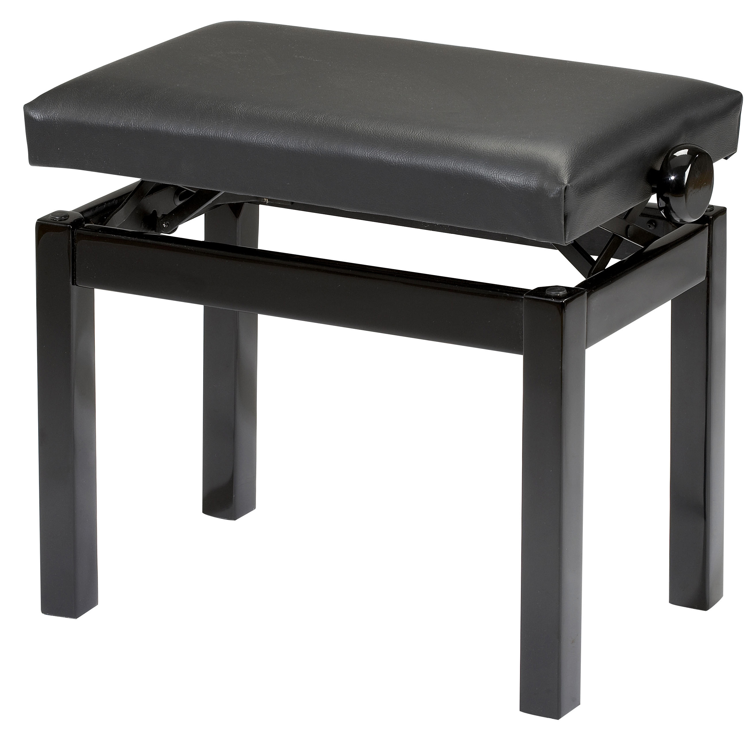 Pianobank X30 verstelbaar, Zwart hoogglans